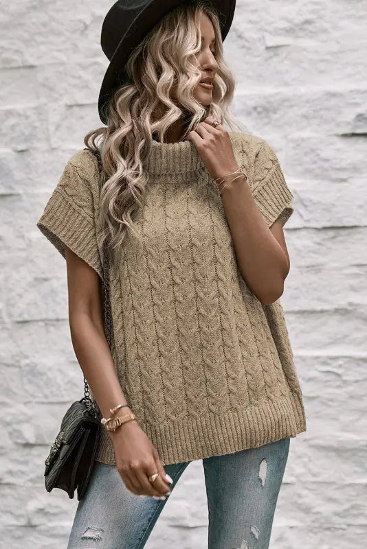 Cable knit turtleneck sweater | women’s sweaters | fashionfitz