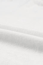 White XOXO Glitter Print Round Neck Casual Sweater