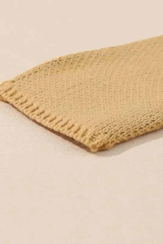 Camel Fuzzy Cheetah Sweater - Fashionfitz