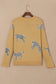 Camel fuzzy cheetah sweater - sweaters