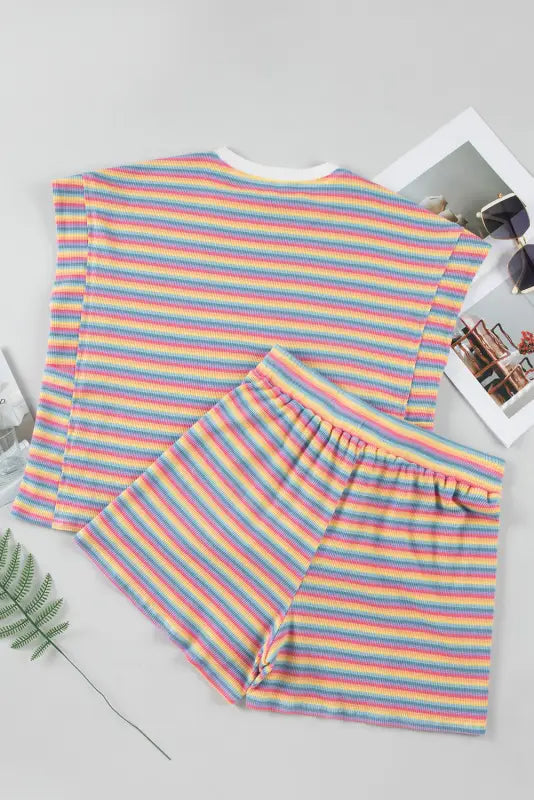 Candy stripe lounge set - two piece sets/short sets