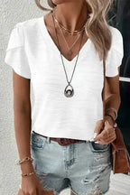 Canvas V-Neck Tee - Fashionfitz