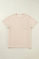 Carbon Grey Corded Knit Pocketed Loose Fit T Shirt - Fashionfitz