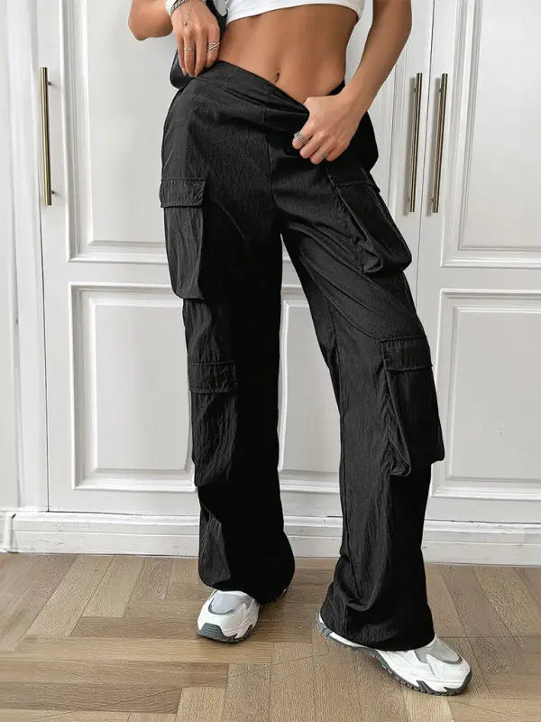 Cargo sweatpants sports trousers - black / s - pants