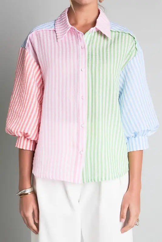 Carnival candy stripe shirt | women’s shirts | fashionfitz