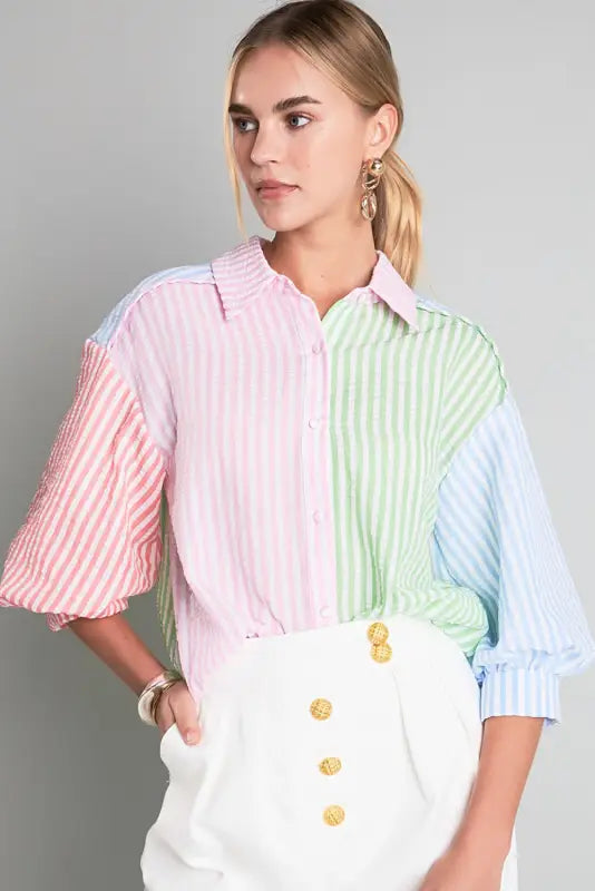 Carnival candy stripe shirt | women’s shirts | fashionfitz