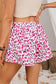 Casual flutter shorts - rose leopard