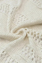 Casual Hollowed Knit Dolman Sleeve Cardigan - Fashionfitz