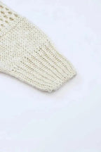 Casual Hollowed Knit Dolman Sleeve Cardigan - Fashionfitz