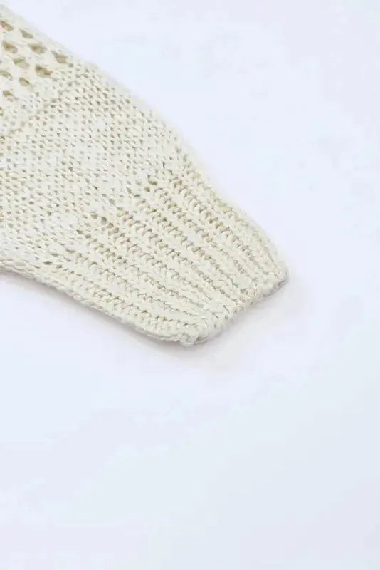 Casual Hollowed Knit Dolman Sleeve Cardigan - Fashionfitz