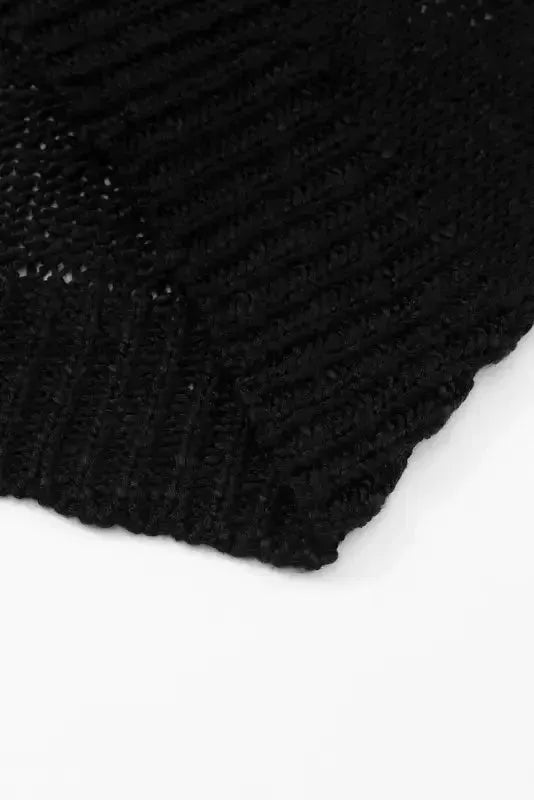 Casual Hollowed Knit Dolman Sleeve Cardigan - Fashionfitz
