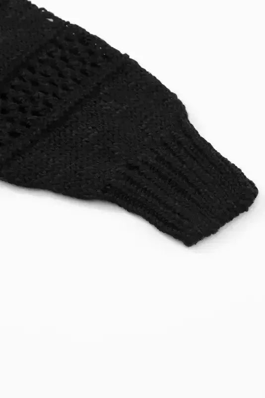 Casual Hollowed Knit Dolman Sleeve Cardigan - Fashionfitz