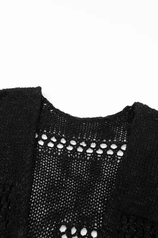 Casual Hollowed Knit Dolman Sleeve Cardigan - Fashionfitz