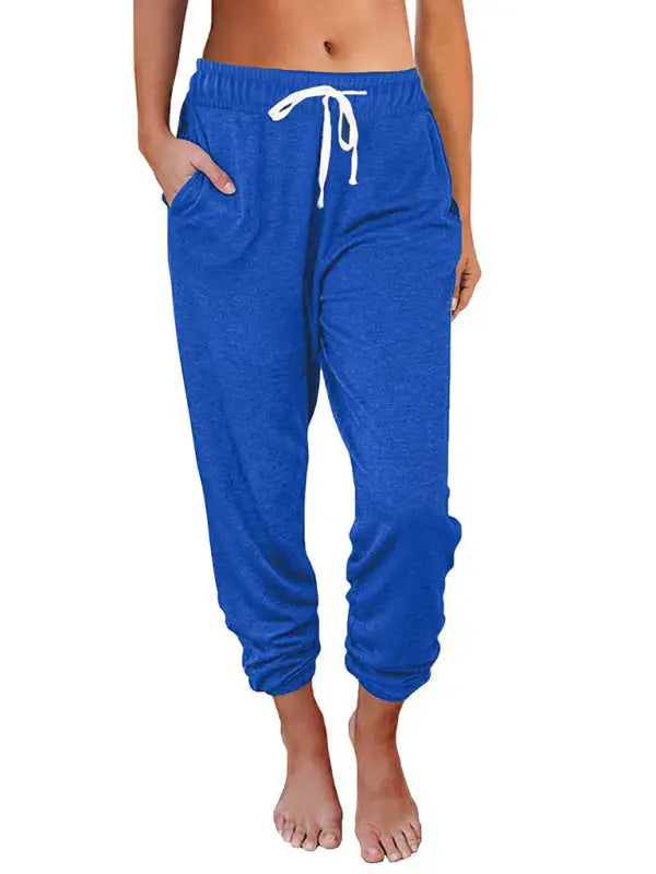Casual loose sweatpants joggers - blue / s