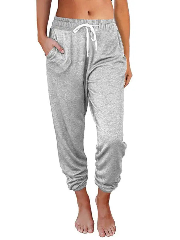 Casual loose sweatpants joggers - grey / s