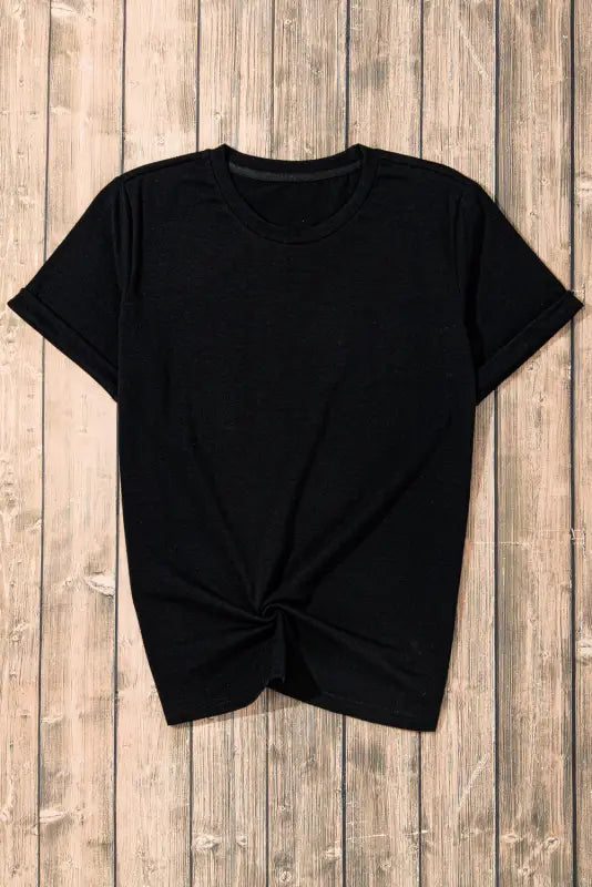 Casual plain crew neck tee | women’s t-shirts | fashionfitz