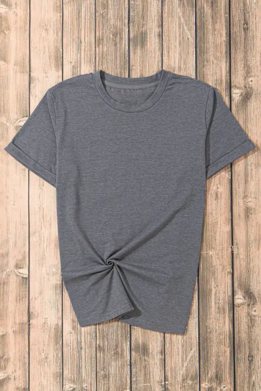 Casual plain crew neck tee | women’s t-shirts | fashionfitz