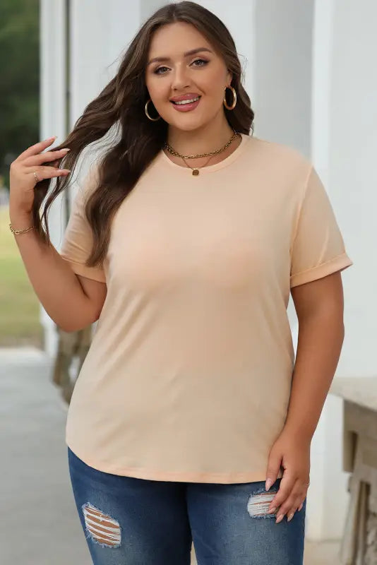 Casual plain crew neck tee | women’s t-shirts | fashionfitz