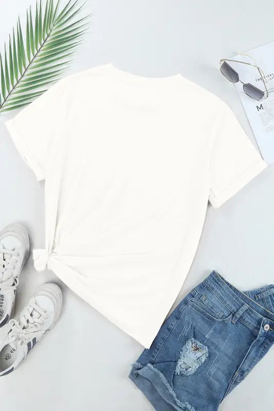 Casual plain crew neck tee | women’s t-shirts | fashionfitz