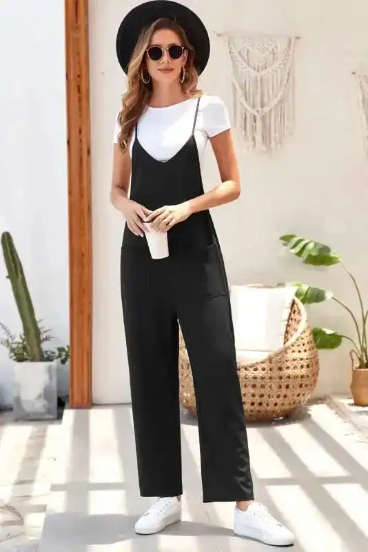 Casual Straight Leg Jumpsuit - Fashionfitz