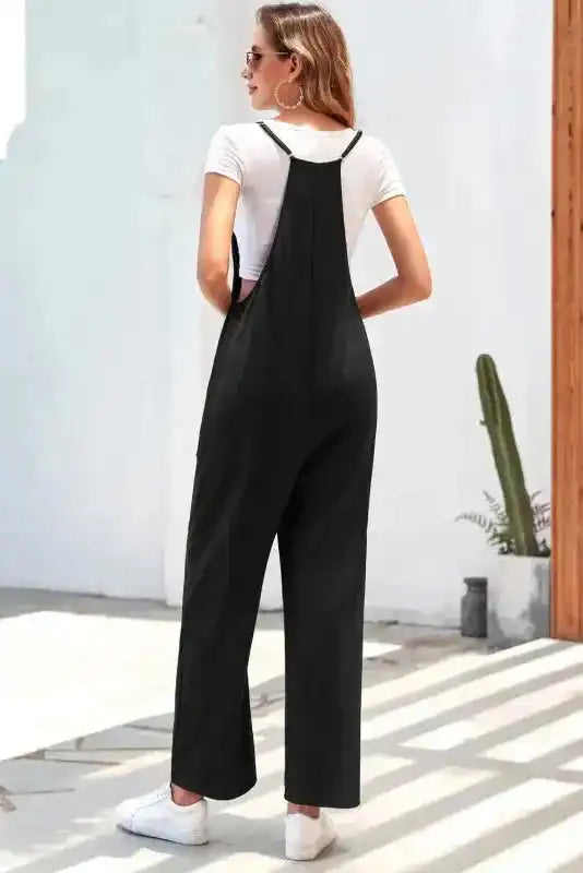 Casual Straight Leg Jumpsuit - Fashionfitz