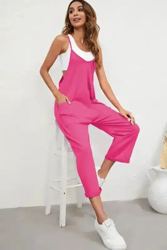 Casual Straight Leg Jumpsuit - Fashionfitz
