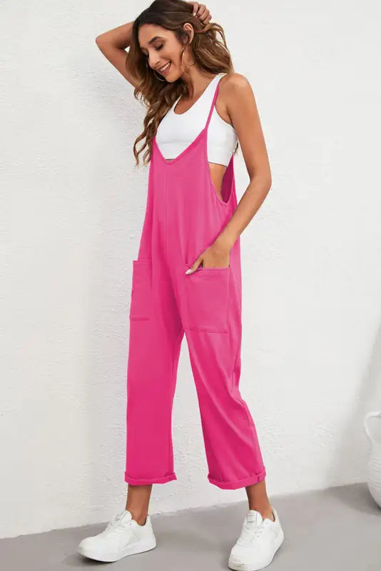 Casual straight leg jumpsuit - bottoms/jumpsuits & rompers