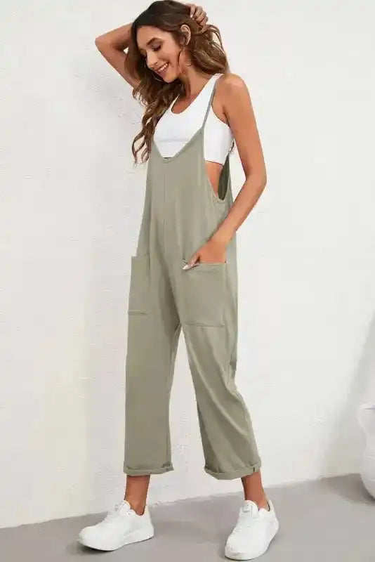 Casual Straight Leg Jumpsuit - Fashionfitz