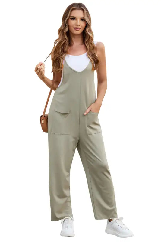 Casual straight leg jumpsuit - bottoms/jumpsuits & rompers