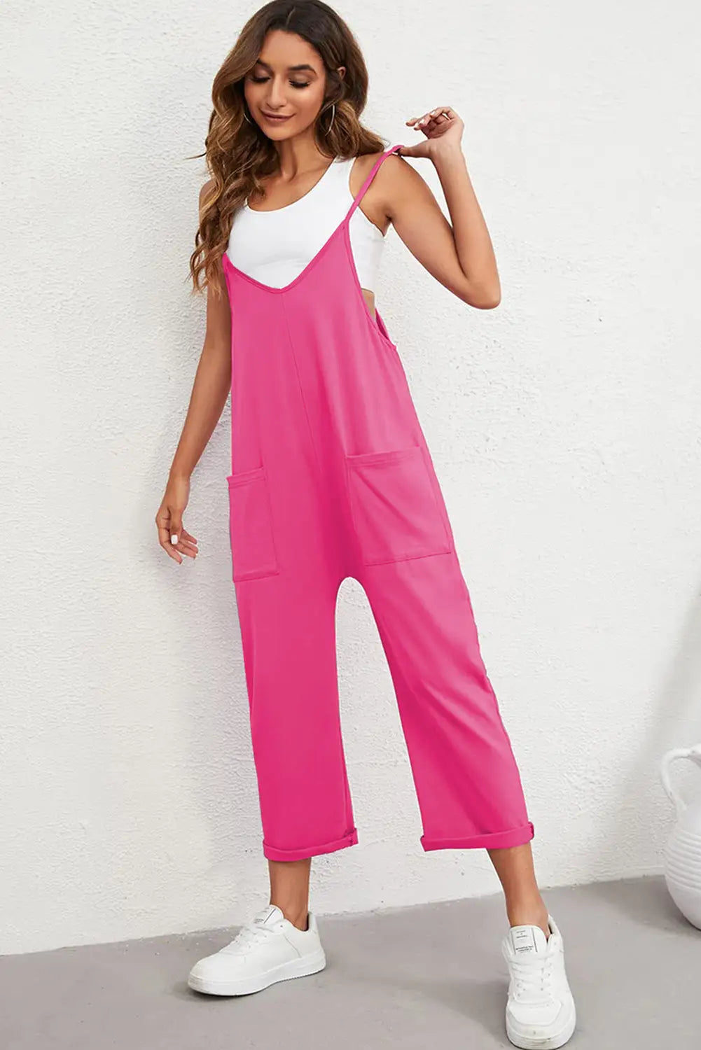 Casual straight leg jumpsuit - bottoms/jumpsuits & rompers