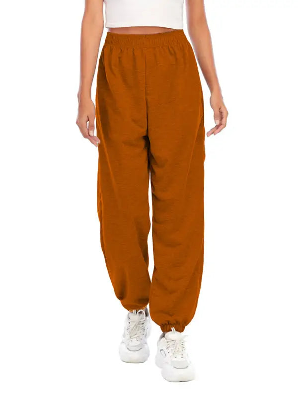 Casual sweatpants sports joggers - camel / s