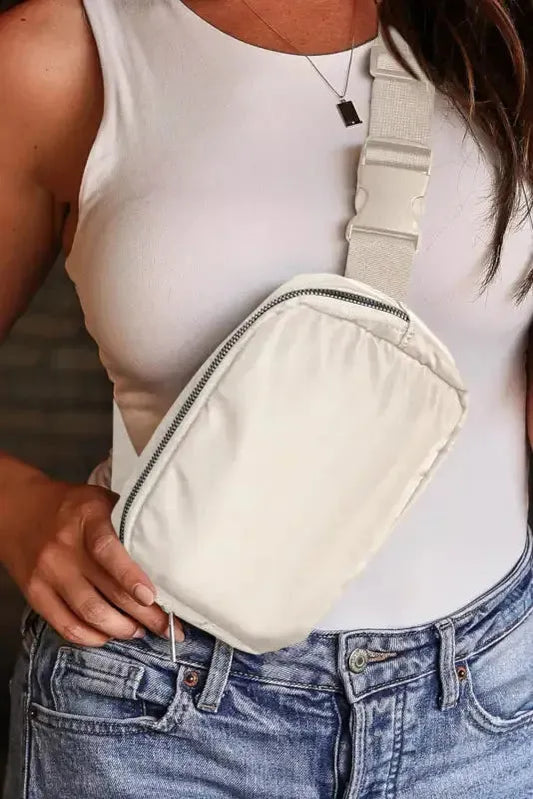 Casual Waterproof Zipped Crossbody Chest Bag 20*5*14cm - Fashionfitz
