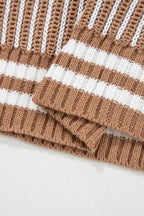 Loose Fit Striped Jumper – Two-Tone