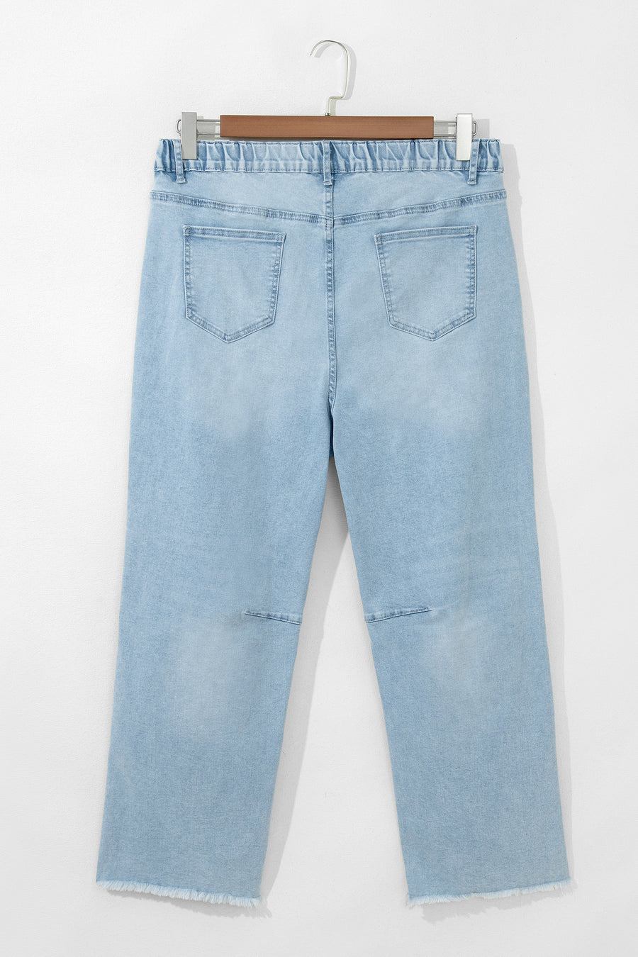 Seam Detail Patch Pocket Raw Cut Shift Plus Size Jeans Women UK