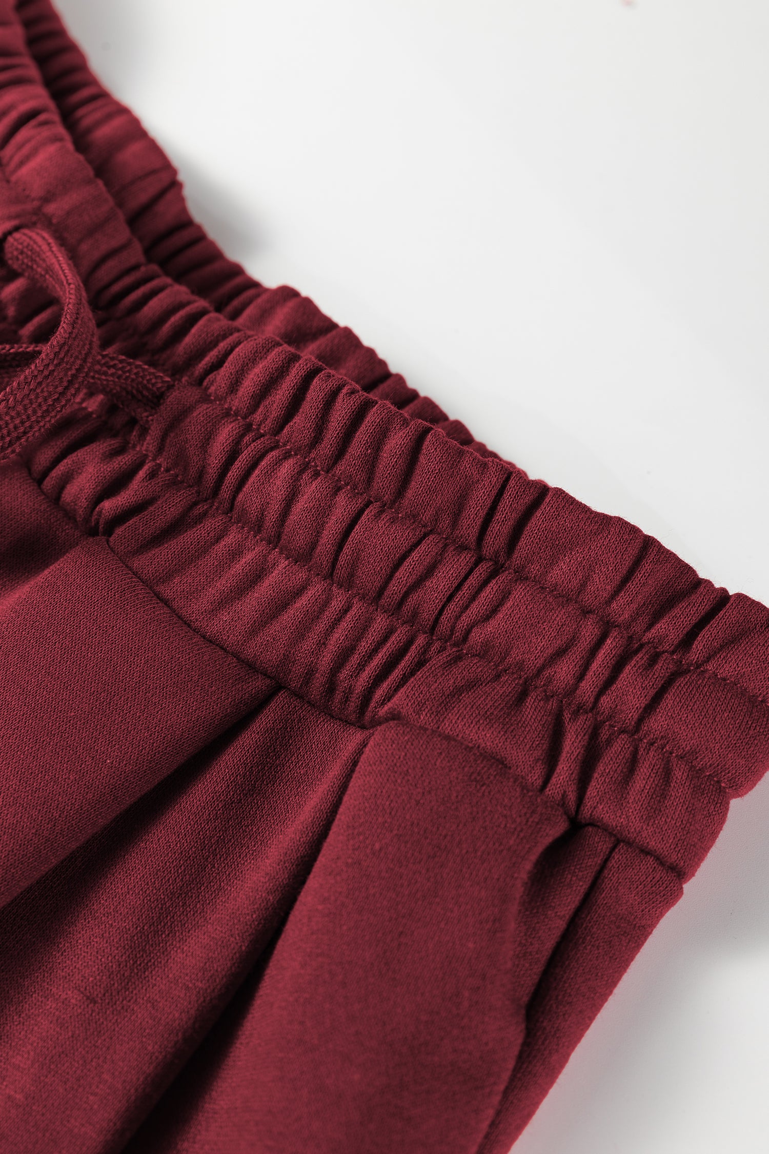 Co-Ord Knitted Wide Leg Jogger - Varsity Stripes Burgundy