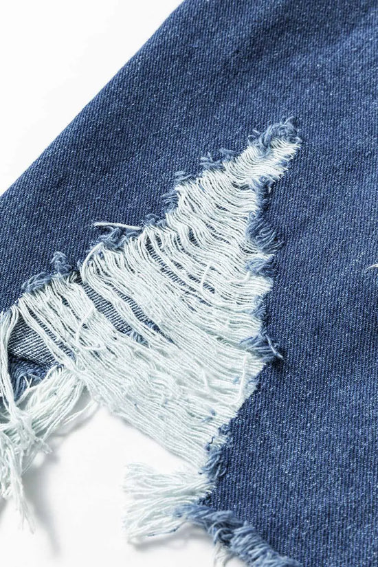 Light wash frayed denim duster - shop now | vintage chic