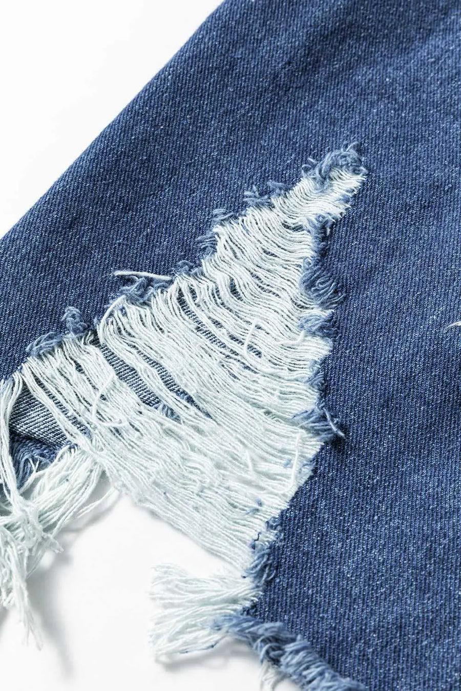 Light wash frayed denim duster - shop now | vintage chic