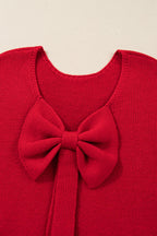Festive Bow‑Back Backless Jumper