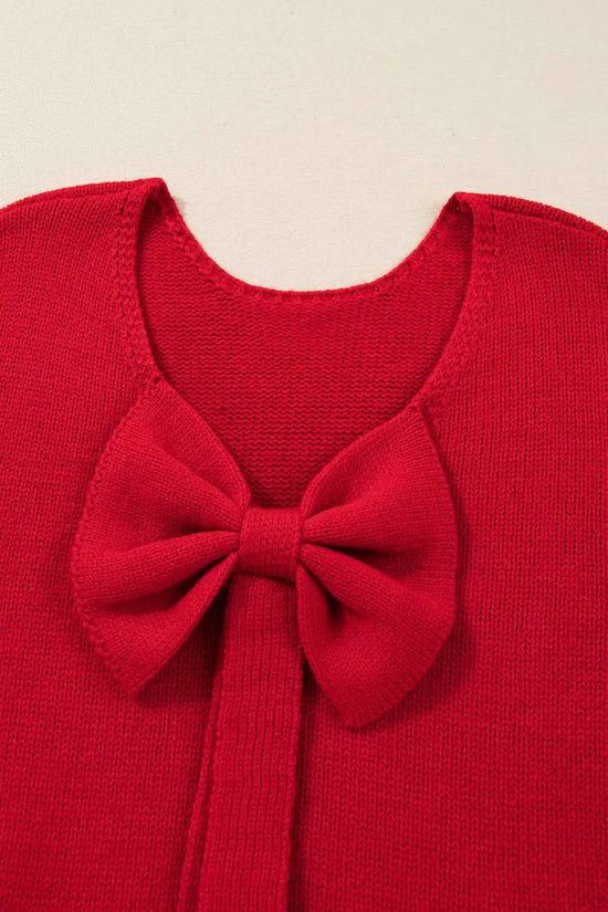 Women’s festive bow‑back backless jumper | fashionfitz