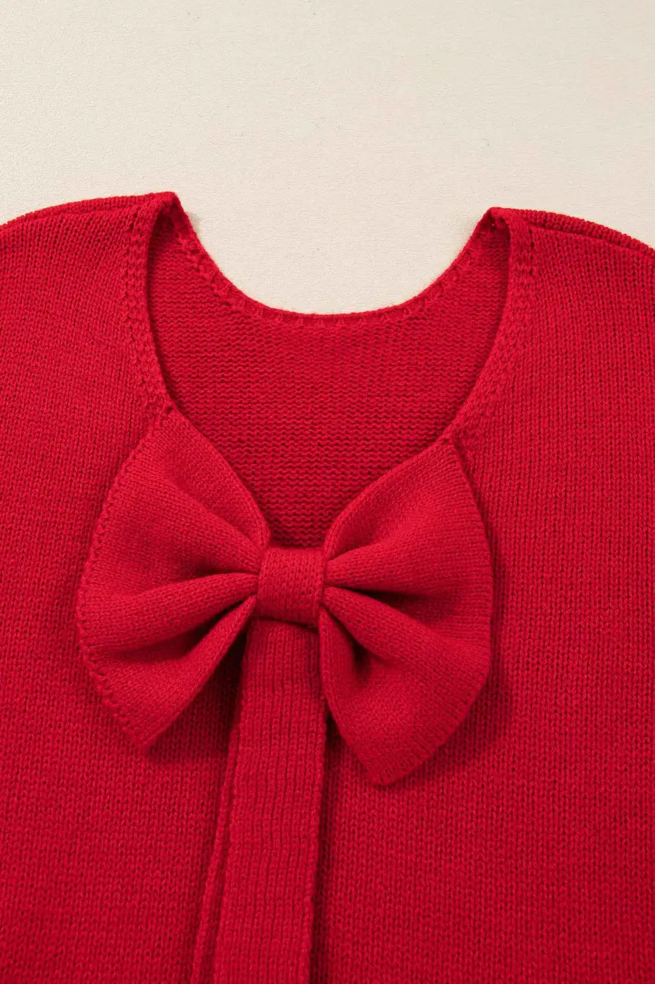 Women’s festive bow‑back backless jumper | fashionfitz