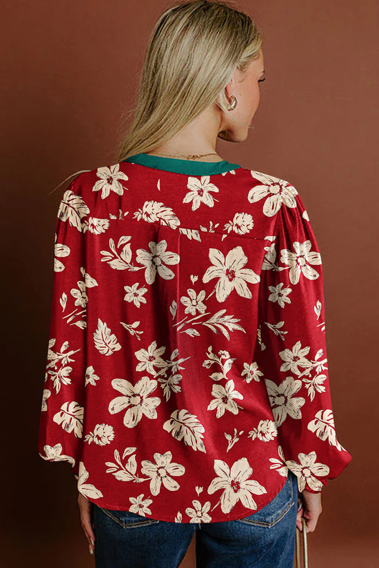 Women's crochet lace accent pullover blouse front view short sleeve elegant