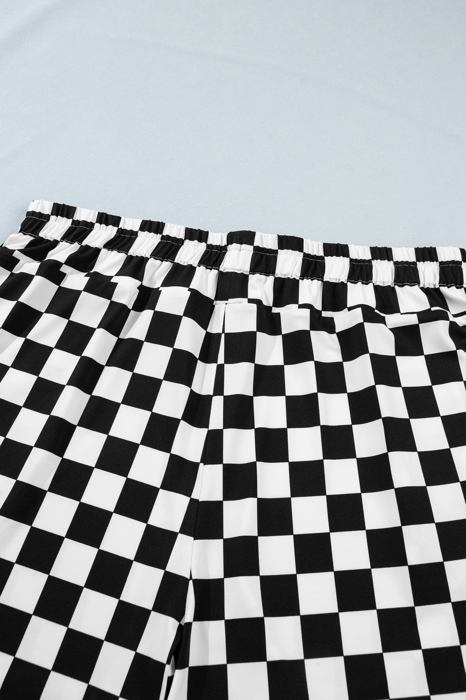 Checkered Athleisure Shorts Plus Size Women UK