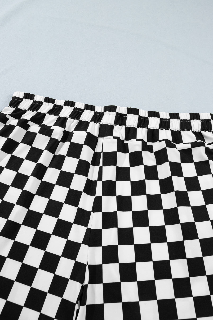 Checkered Athleisure Shorts Plus Size Women UK