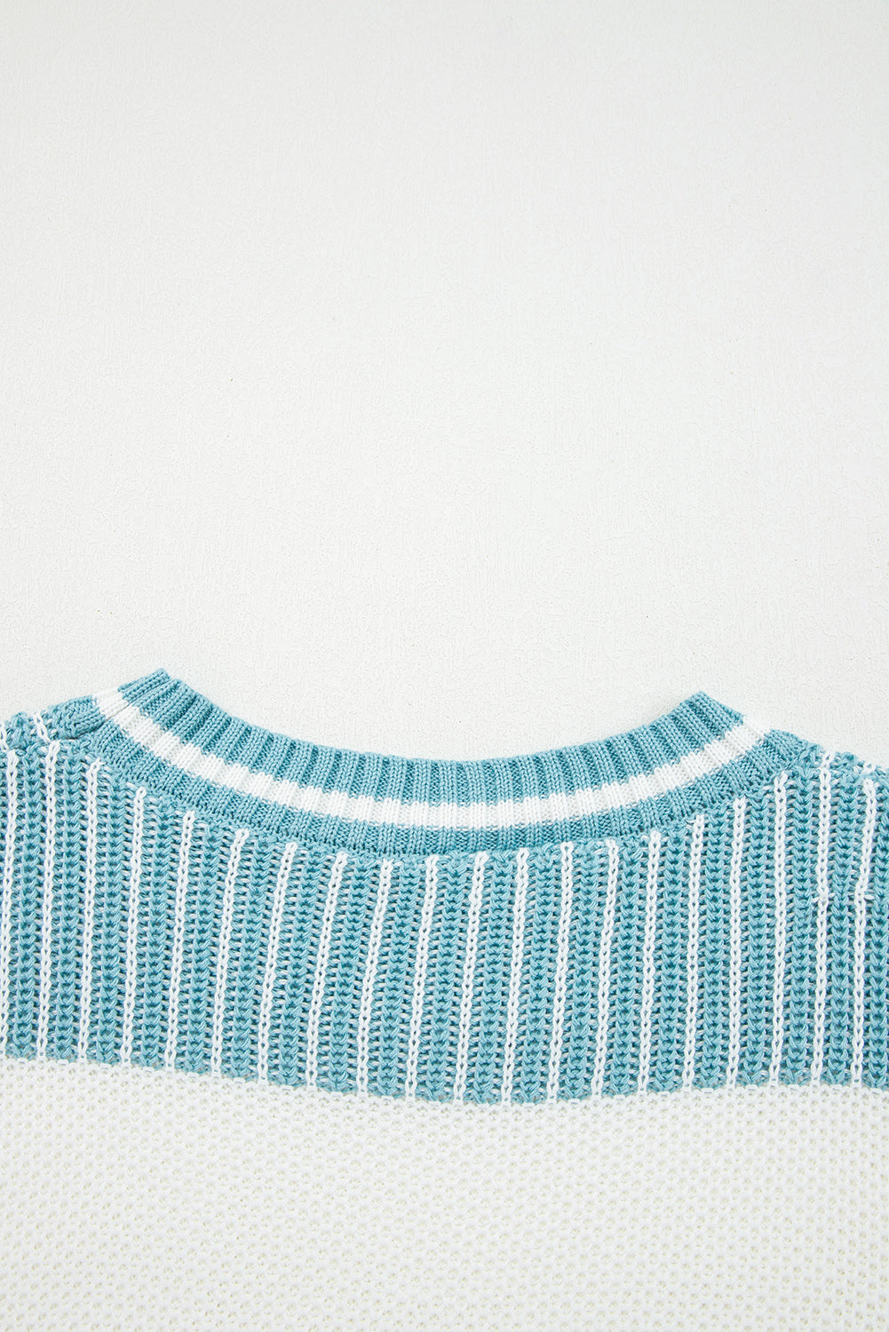 Loose Fit Striped Jumper – Two-Tone