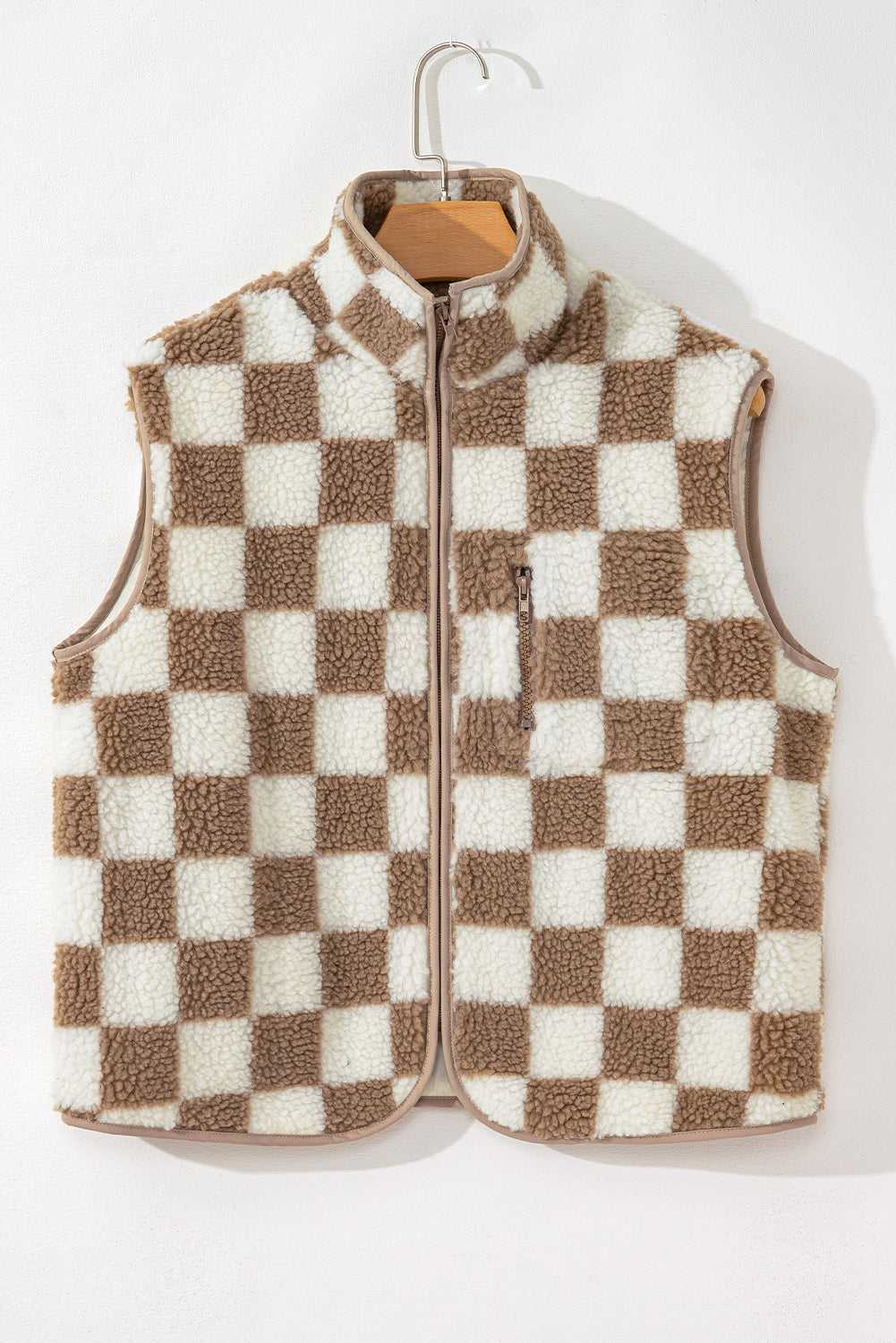Monochrome Mosaic Sherpa Vest