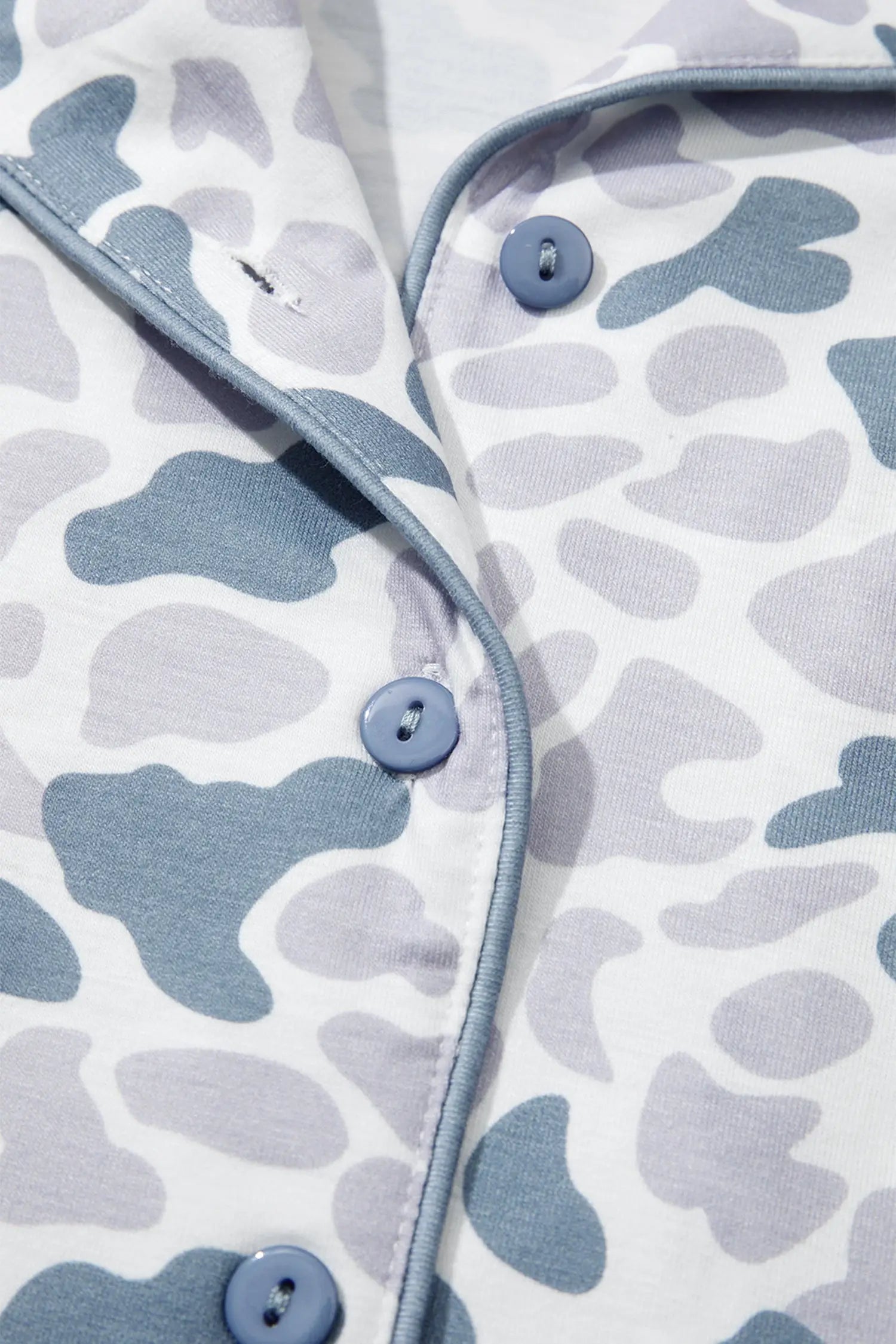Camouflage print lapel shirt & shorts 2-piece pyjama set beige pajamas