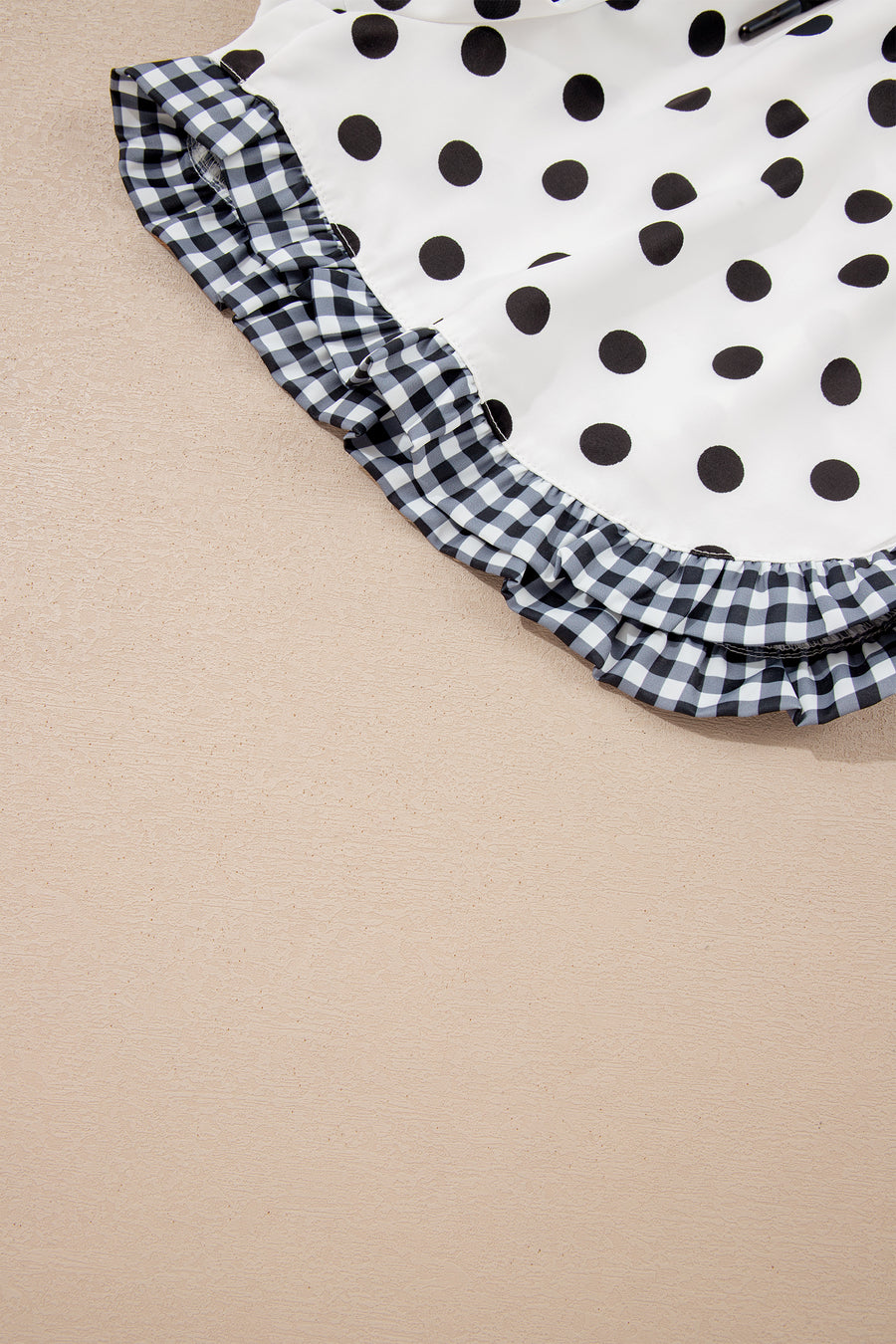 Polka Dot Ruffle Trim Contrast Shorts Women UK