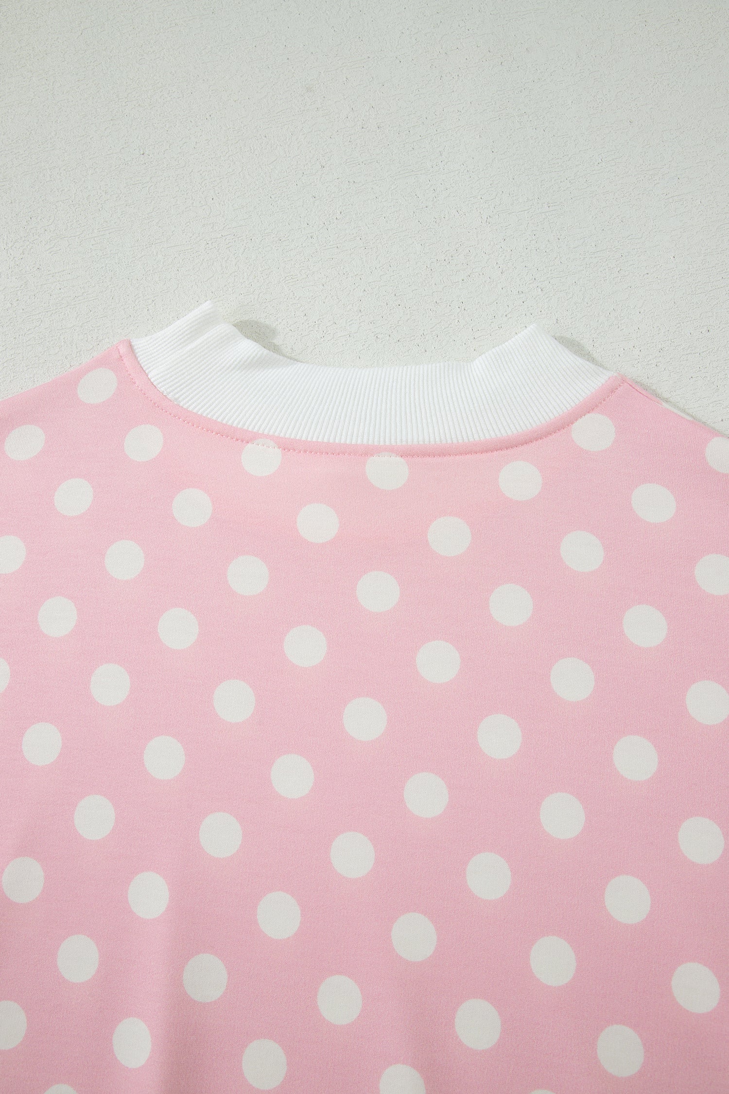 Polka Dot Mock Neck Short Sleeve Top & Shift Trousers Co-Ord Set