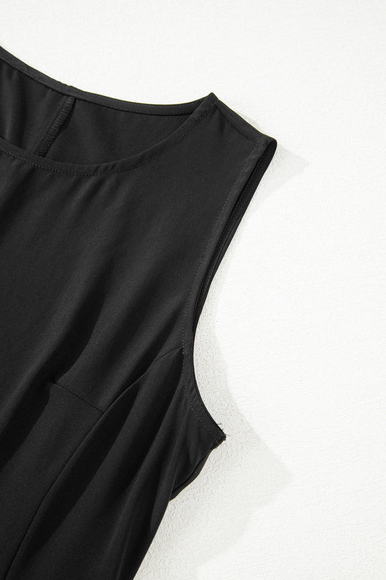 Black Lace Maxi Dress | Sleeveless Floral Lace Dress