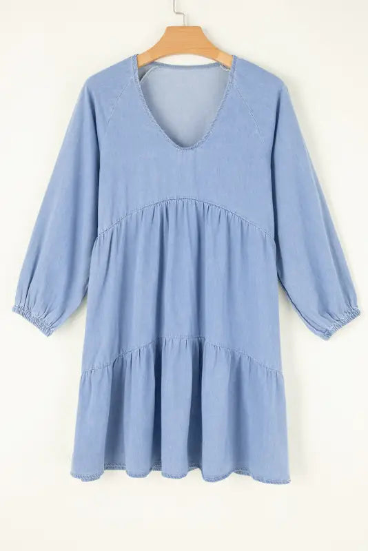 Chambray charm mini dress | denim dresses | fashionfitz